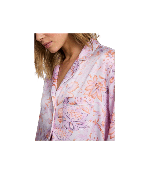 Conjunto de pijama largo delicado estampado floral