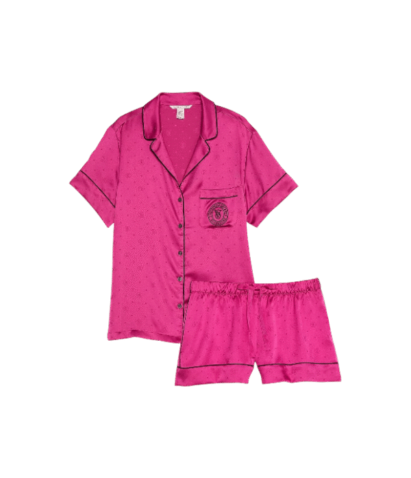 Conjunto de pijama corto rosa