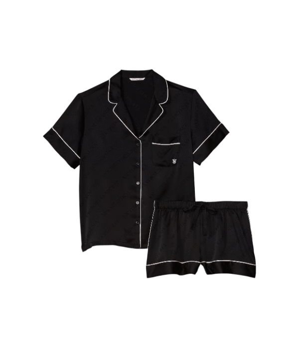 Conjunto de pijama corto negro