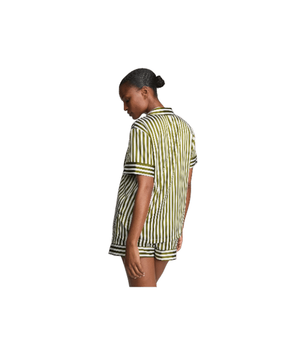 Conjunto de pijama corto rayas verde