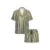Conjunto de pijama corto rayas verde