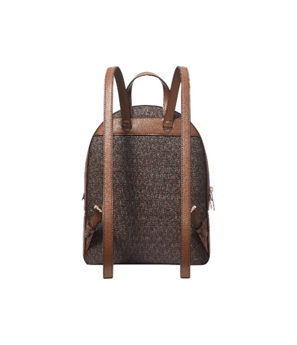 Mochila mediana café con monograma