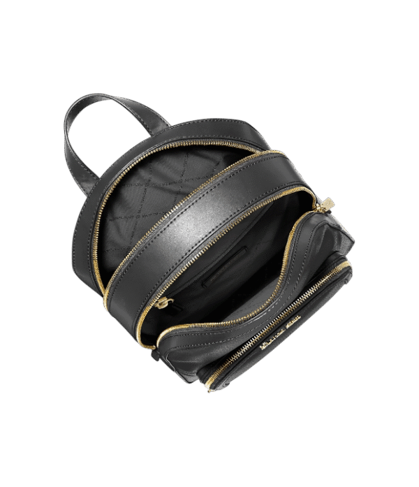 Mochila mediana negro piel