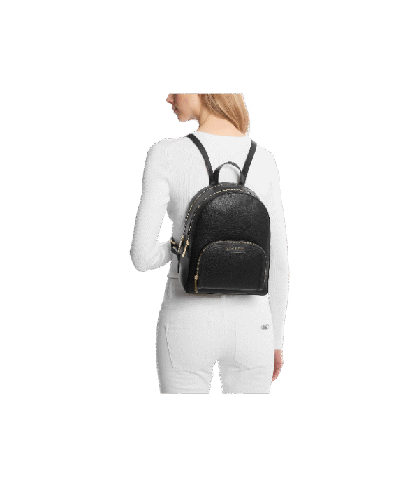 Mochila mediana negro piel