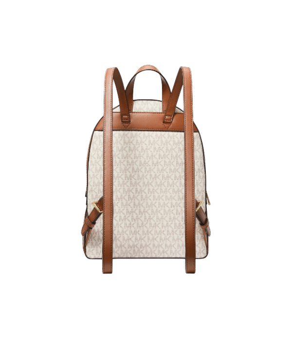 Mochila mediana vainilla con monograma