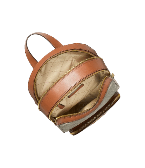 Mochila mediana vainilla con monograma