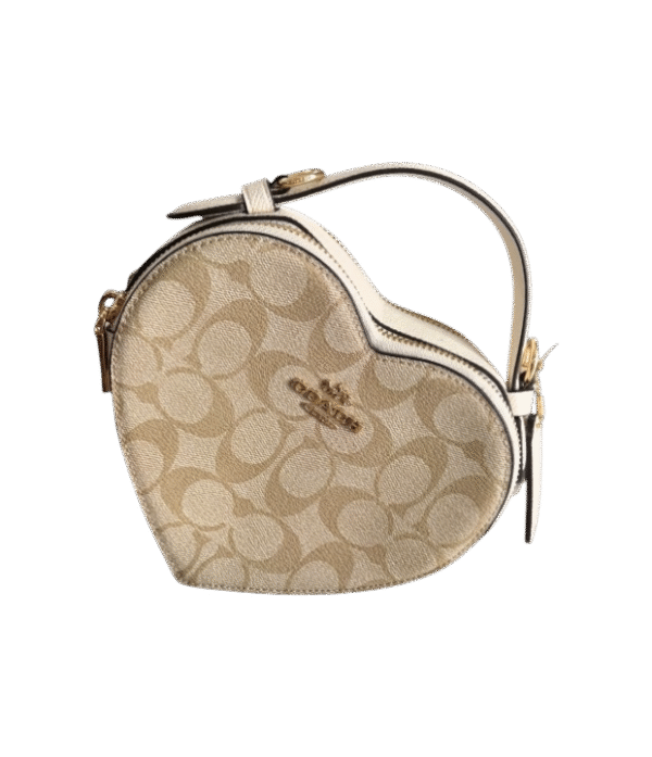 Crossbody de corazón café claro