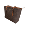 Tote jet set marrón con monograma