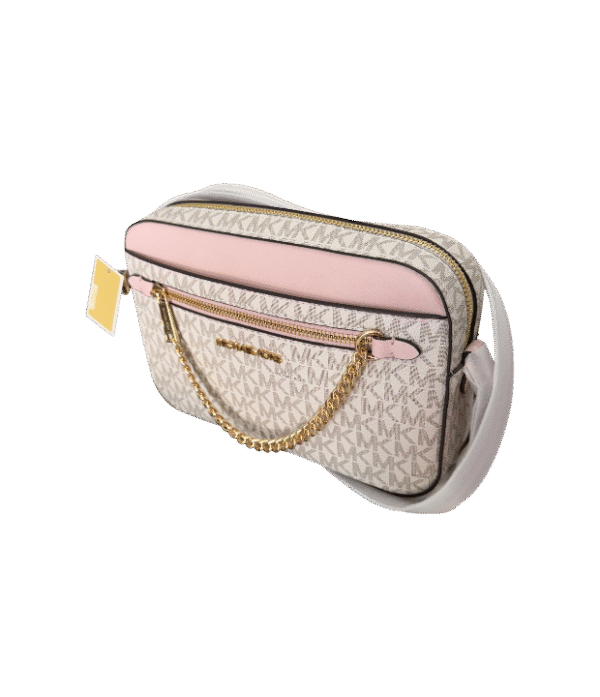 Crossbody jet set vainilla rosa con cadena