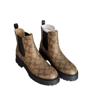 Botas coach café con monograma