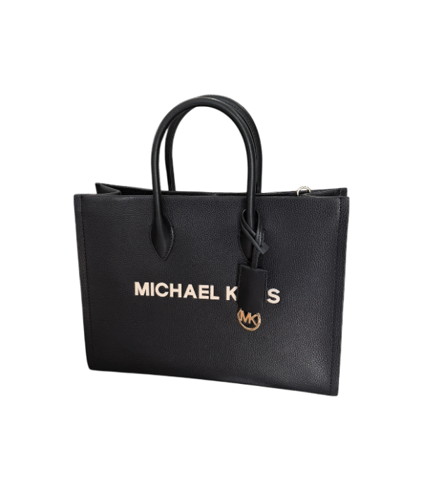 Tote Mirella mediana negro piel