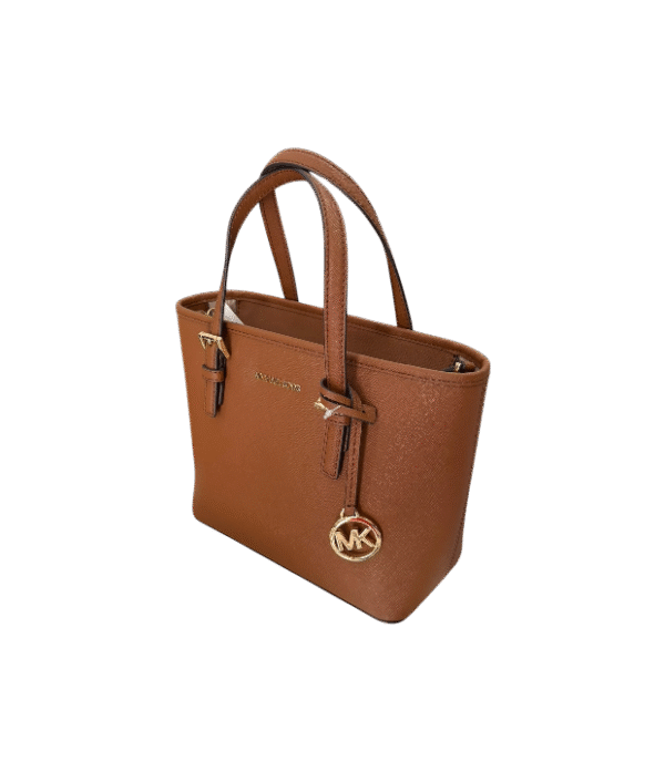 Crossbody tote chica jet set café liso