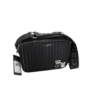 Crossbody Karl doble cierre negro