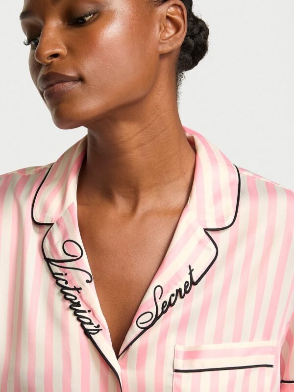 IMG_4380 Conjunto de Pijama Corto Rayas Rosa