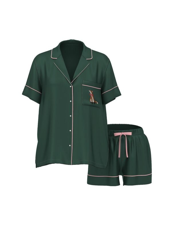 Conjunto de Pijama Corto Verde