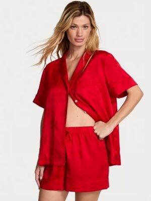 Conjunto de Pijama Corto Rojo