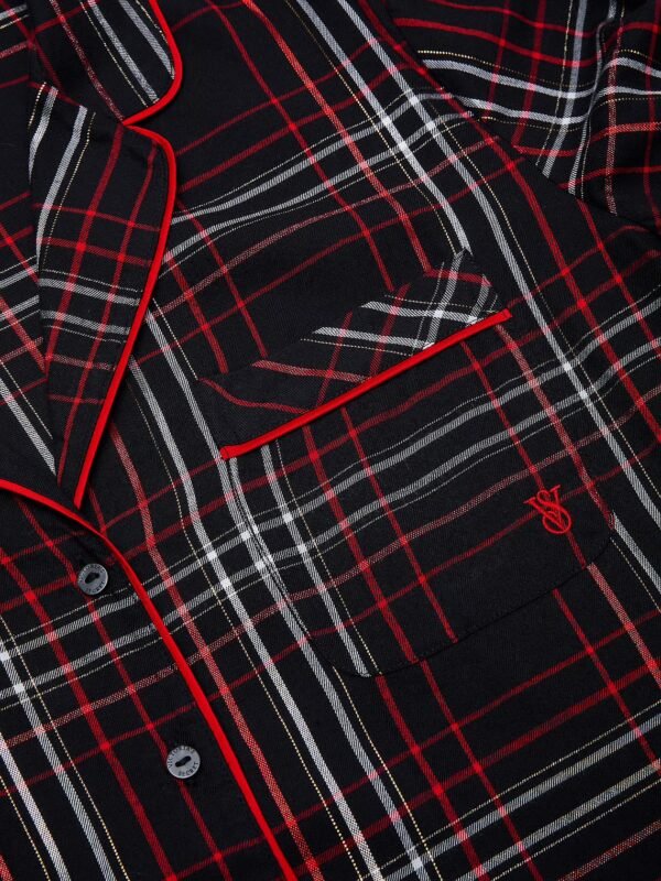 IMG_4436 Conjunto de Pijama Corto Negro con Rayas