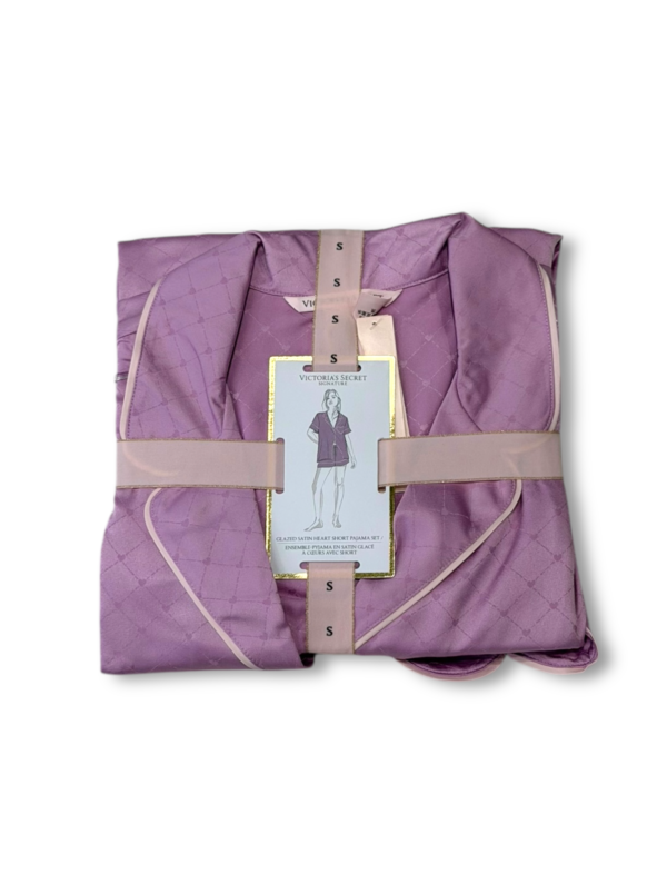 Conjunto de Pijama Corto Corazon Lila