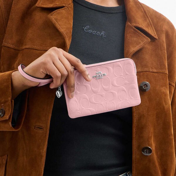 Muñequera Coach Rosa de un cierre