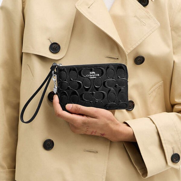 Muñequera Coach Negro de un cierre