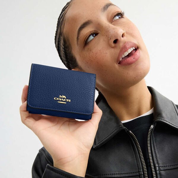 Cartera con tarjetero y monedero Azul