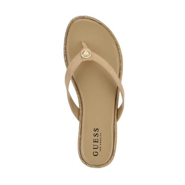 Sandalia Beige con Brillos Guess